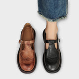 Eike | Zapatos clásicos de cuero con correa en T