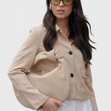 Patricia | Lila Bolso Mediano Woven con Detalle de Nudo