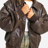Bomber de cuero