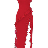 Dalia | Vestido largo con volantes