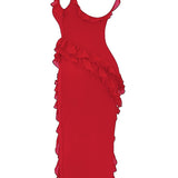 Dalia | Vestido largo con volantes