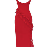 Dalia | Vestido largo con volantes