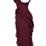 Dalia | Vestido largo con volantes