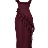 Dalia | Vestido largo con volantes