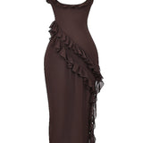 Dalia | Vestido largo con volantes