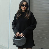 Conjunto de falda y jersey de punto