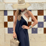 Lidia - Vestido largo de cuello halter