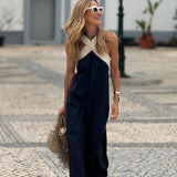 Lidia - Vestido largo de cuello halter