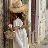 Lidia - Vestido largo de cuello halter