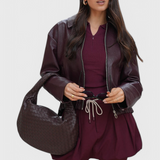 Patricia | Lila Bolso Mediano Woven con Detalle de Nudo
